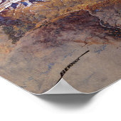 ヴィンテージデナリナショナルパークレリーフ、 浮き彫りの地図 ポスター (角)