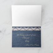 ヴィンテージデニムとレースの感謝カード サンキューカード (内部)