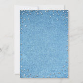 ヴィンテージデニムエレガントダイヤモンド21歳のパーティー 招待状 (裏面)