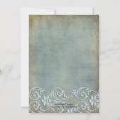 ヴィンテージデニムフローラリハーサルディナーカード 招待状 (裏面)