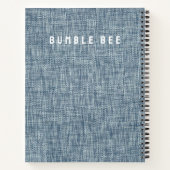 ヴィンテージデニムブルージーンズルックスパイラルノートブック ノートブック (裏面)