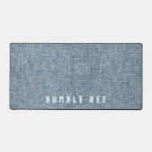 ヴィンテージデニムブルージーンズルックプリントバックパック デスクマット (正面)