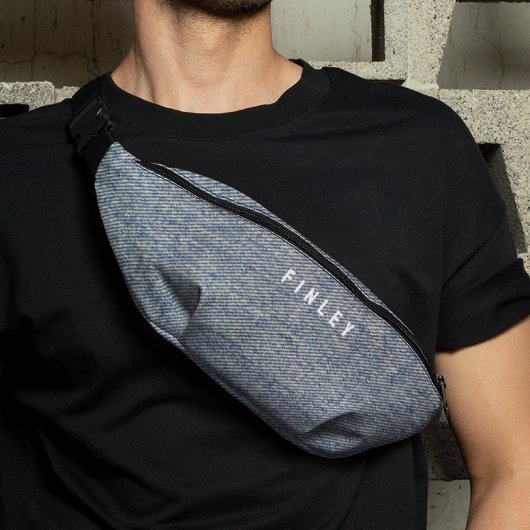 ヴィンテージデニムブルージーンズルック ファニーパック