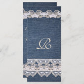 ヴィンテージデニム及びレースプログラムラックカード プログラム (正面/裏面)