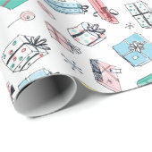 ヴィンテージデパートレトロホリデーギフト ラッピングペーパー (ロールコーナー)