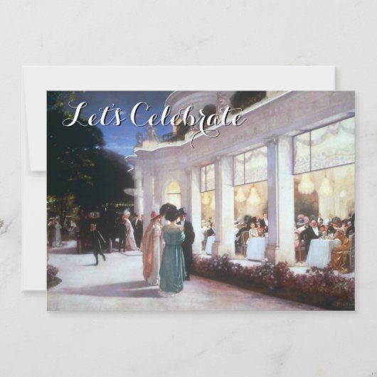 ヴィンテージデビクトリアンィナーパーティー 招待状 (正面)