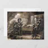 ヴィンテージデビルアートポストカード ポストカード (正面/裏面)