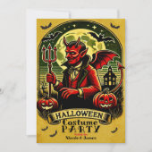 ヴィンテージデビルインローシュロイヤルハローウィンパーティ 招待状 (正面)