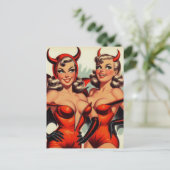 ヴィンテージデビルガールズイラストレーション ポストカード (スタンド正面)