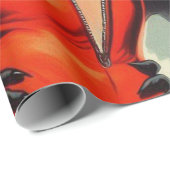 ヴィンテージデビルガールズイラストレーション ラッピングペーパー (ロールコーナー)