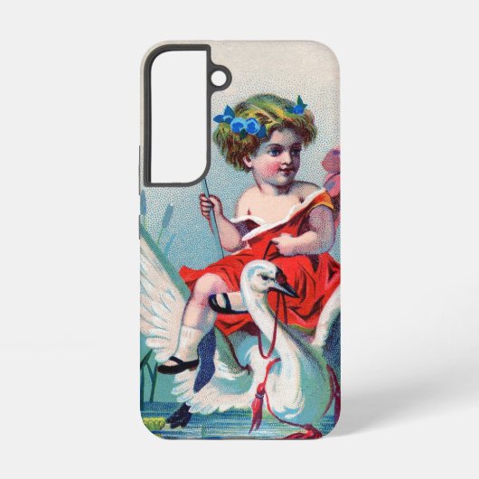 ヴィンテージデビルチャイルド&スワン SAMSUNG GALAXYケース (裏面)