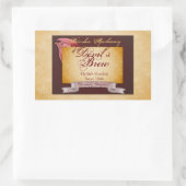 ヴィンテージデビルハロウィーンボトルシール 長方形シール (バッグ)