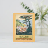 ヴィンテージデボン英語旅行広告 シーズンポストカード (スタンド正面)