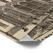 ヴィンテージデモイン・アイオワの写真地図(1875) ポスター (角)