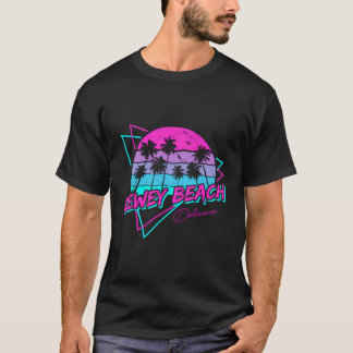 ヴィンテージデューイビーチデラウェアビーチパームツリーズ Tシャツ