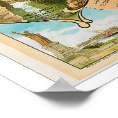 ヴィンテージデラウェアとハドソン鉄道地図 ポスター (角)