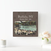 ヴィンテージデラウェアパークバッファローカスタムNY スクエア壁時計 (ホーム)