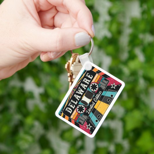 ヴィンテージデラウェア州カセット限定版 キーホルダー (手)