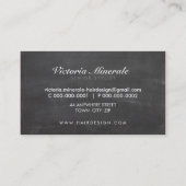 ヴィンテージデリケートなシリ鉄板白黒 名刺 (裏面)