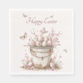 ヴィンテージデリケートスプリングタイムパステルイースターブランチ スタンダードランチョンナプキン (正面)