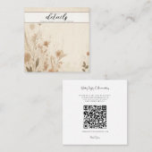 ヴィンテージデリケートフローラボタニカルボホ詳細 スクエア名刺 (正面/裏面)