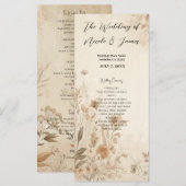 ヴィンテージデリケートフローラボタニカルボ結婚ホズ プログラム (正面/裏面)