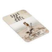 ヴィンテージデリケートフローラボタニカルボ結婚ホズ マグネット (右側)