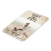 ヴィンテージデリケートフローラボタニカルボ結婚ホズ マグネット (左側)