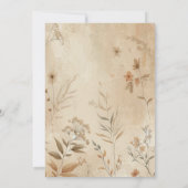 ヴィンテージデリケートフローラボタニカルボ結婚ホズ 招待状 (裏面)