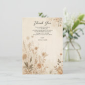 ヴィンテージデリケートフローラボタニカルボ結婚ホズ 招待状 (スタンド正面)