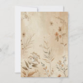 ヴィンテージデリケートフローラボタニカルボ結婚ホズ 招待状 (裏面)