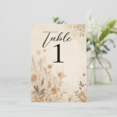 ヴィンテージデリケートフローラボタニカルボ結婚ホズ 招待状 (スタンド正面)