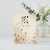 ヴィンテージデリケートフローラボタニカルボ結婚ホズ 案内ポストカード (スタンド正面)