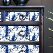 ヴィンテージデルフトブルーフローラビクトリアン孔雀 薄葉紙