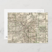 ヴィンテージデンバーコロラドの地図（1920年） ポストカード (正面/裏面)