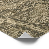 ヴィンテージデンバー・コロラドの写真地図(1887) ポスター (角)