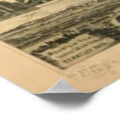 ヴィンテージデンバーCOの絵図(1889) ポスター (角)