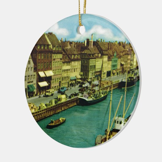ヴィンテージデンマークのコペンハーゲンの水辺地帯 セラミックオーナメント (左)