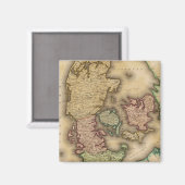 ヴィンテージデンマークの地図（1831年） マグネット (正面/裏面)