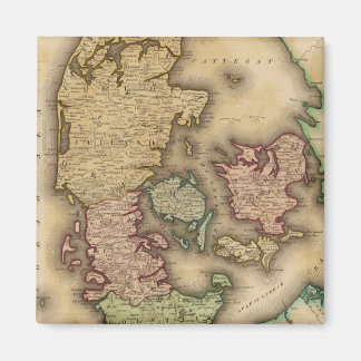 ヴィンテージデンマークの地図（1831年） マグネット