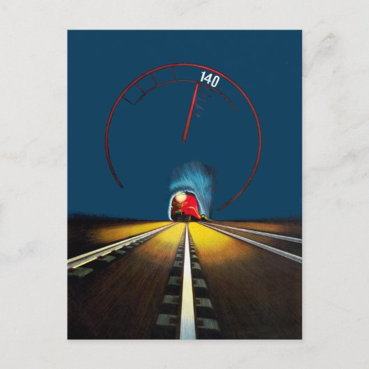 ヴィンテージデンマークトレイン ポストカード (正面)