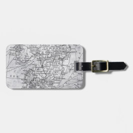 ヴィンテージデンマーク・スウェーデンの地図 ラゲッジタグ