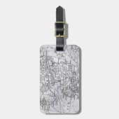 ヴィンテージデンマーク・スウェーデンの地図 ラゲッジタグ (正面縦)