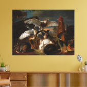 ヴィンテージデヴィッド・デ・コニンク警戒の寓話 キャンバスプリント (インサイチュ (リビング))