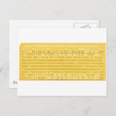 ヴィンテージデータ記憶のためのデータ穿孔カード ポストカード (正面/裏面)