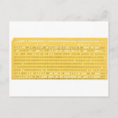 ヴィンテージデータ記憶のためのデータ穿孔カード ポストカード (正面)