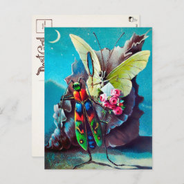 ヴィンテージデートすることバグのはがき ポストカード