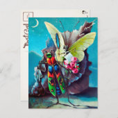 ヴィンテージデートすることバグのはがき ポストカード (正面/裏面)