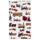 ヴィンテージトイカラフルトレインパターン スモールペーパーバッグ (裏面)