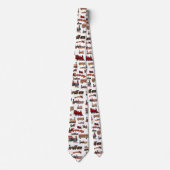 ヴィンテージトイカラフルトレインパターン ネクタイ (正面)